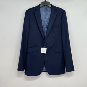Indochino Mens Size 40R Blue Blazer Sport Coat Wool